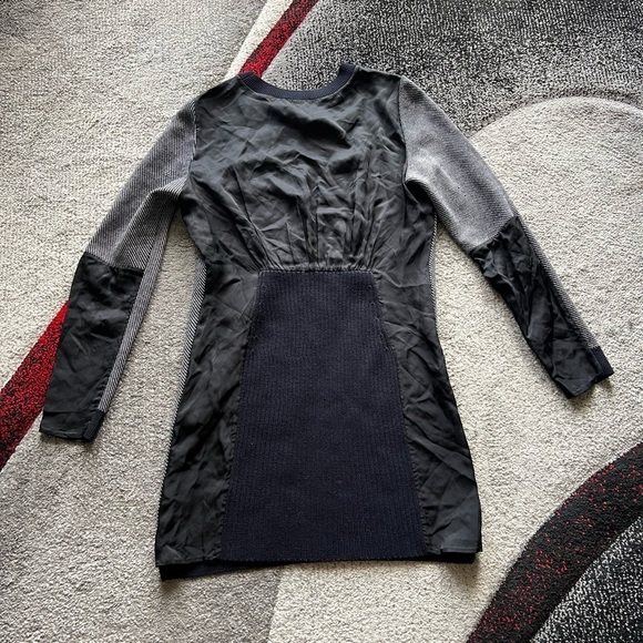 3.1 Phillip Lim Navy Wool Cinched Waist Sweater Mini Dress - Picture 5 of 6